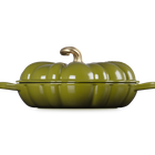 Le Creuset Cast Iron Signature Pumpkin Shallow Casserole 28cm OliveOlive image number 3